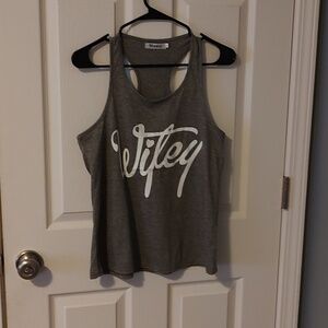 Mansy Womens Cropped Wifey Tank